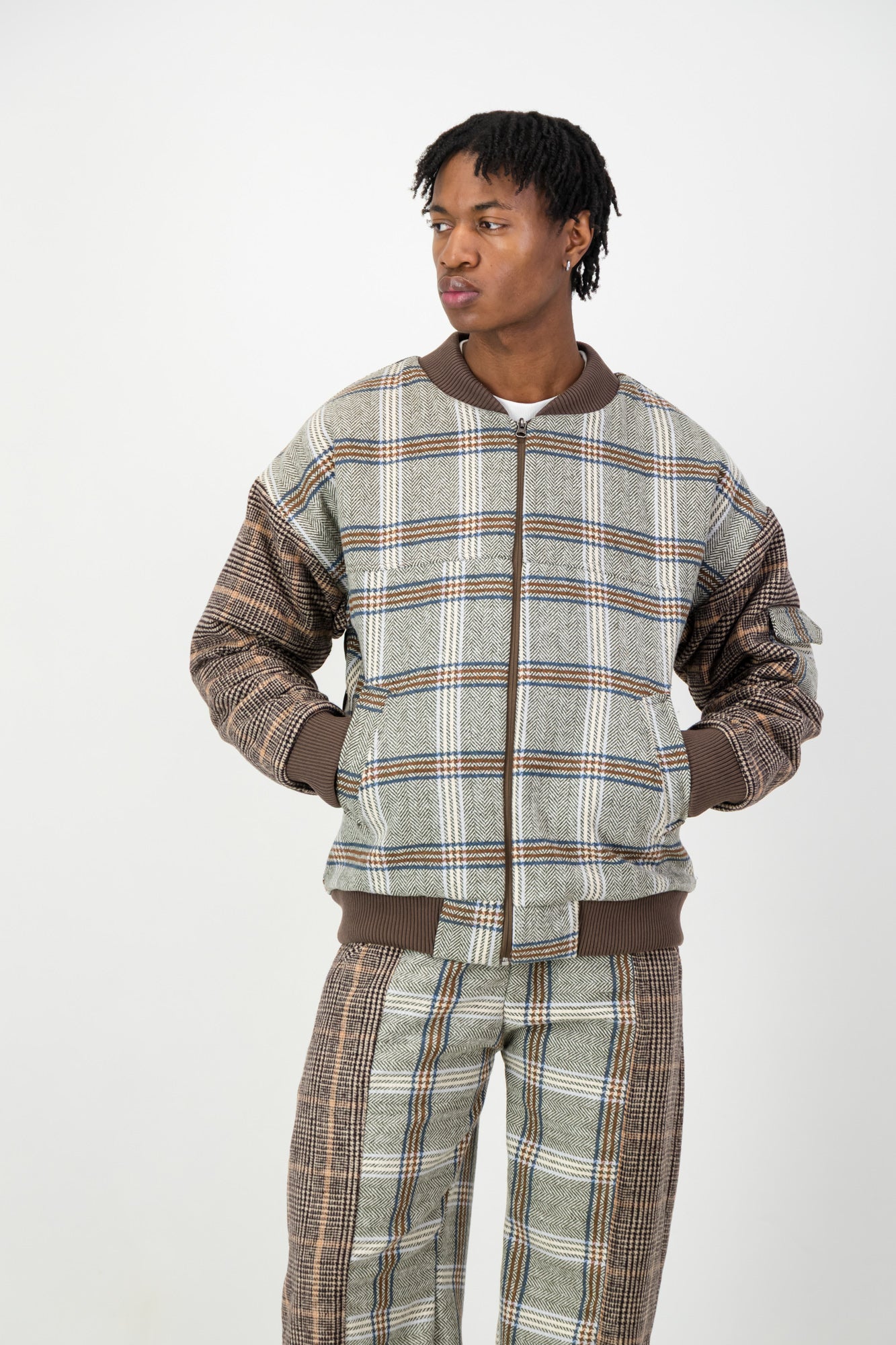 PANELED BOMBER JACKET