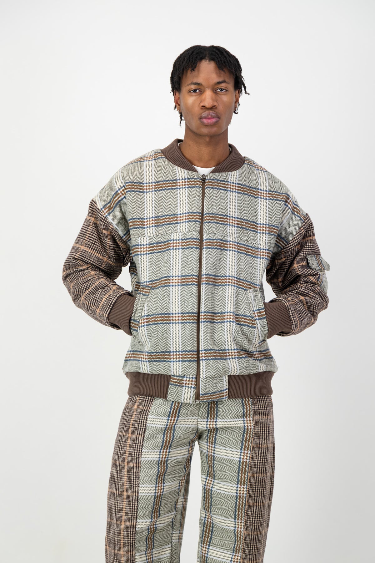 PANELED BOMBER JACKET