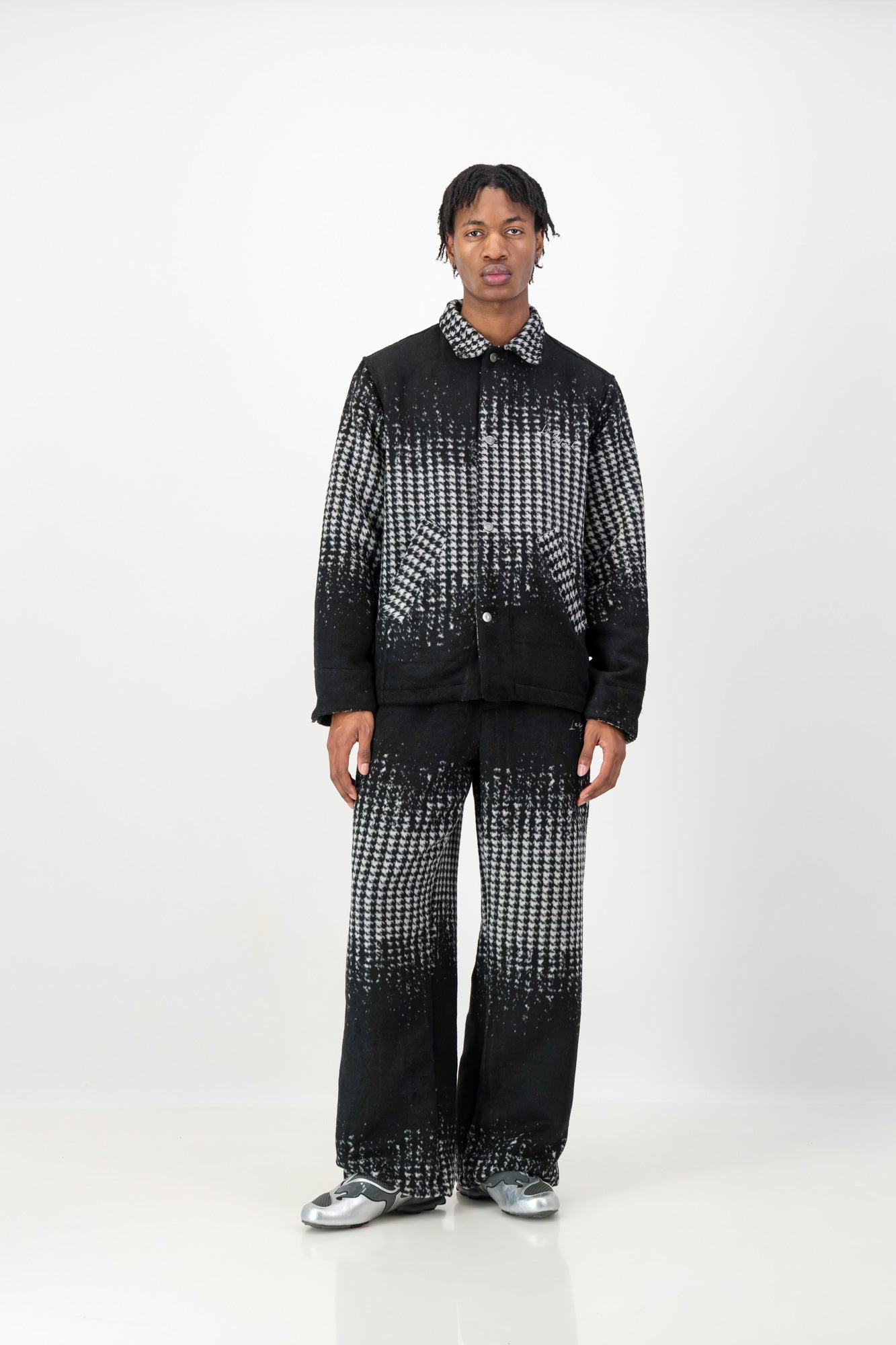 HOUNDSTOOTH PRINT PANTS