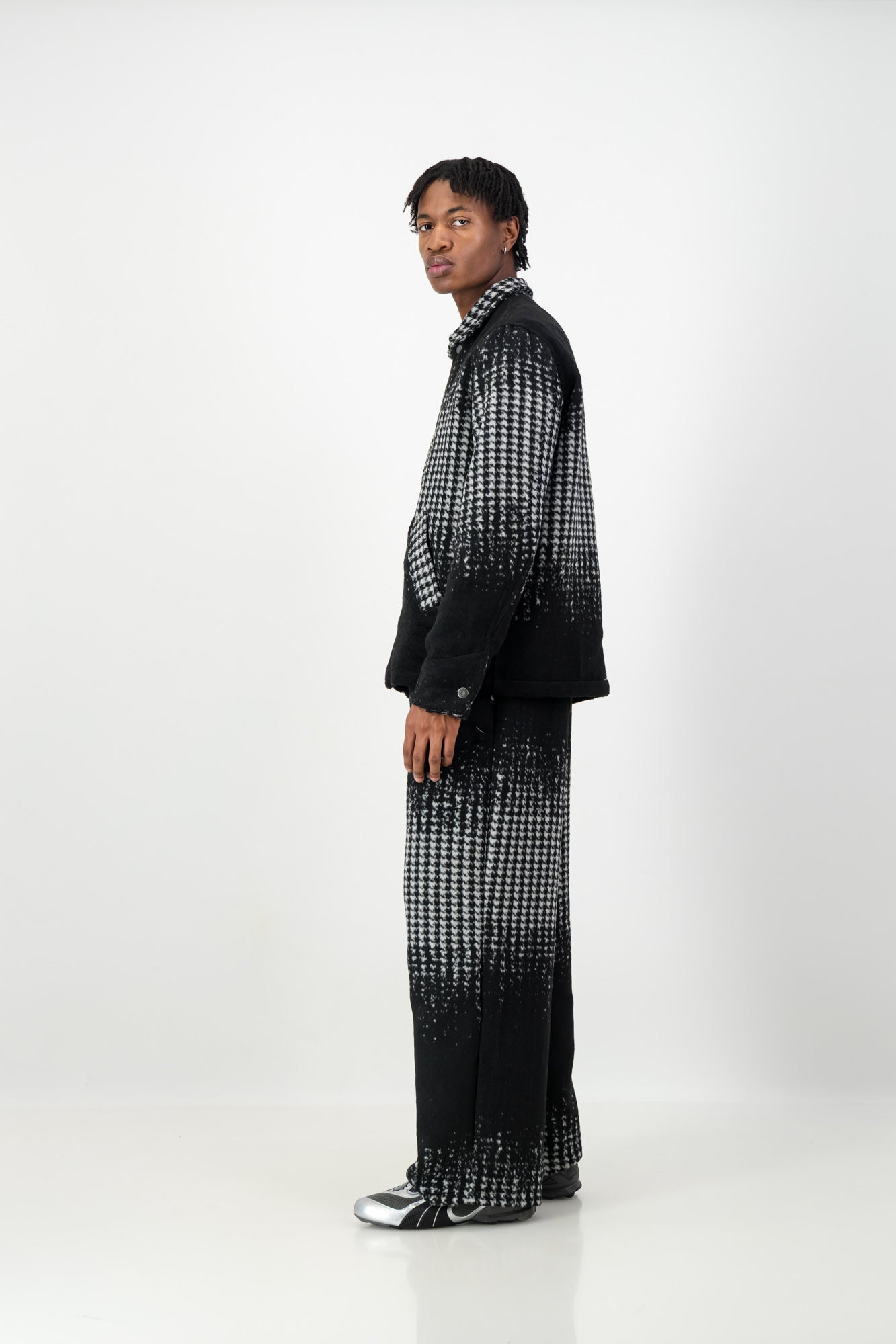 HOUNDSTOOTH PRINT PANTS