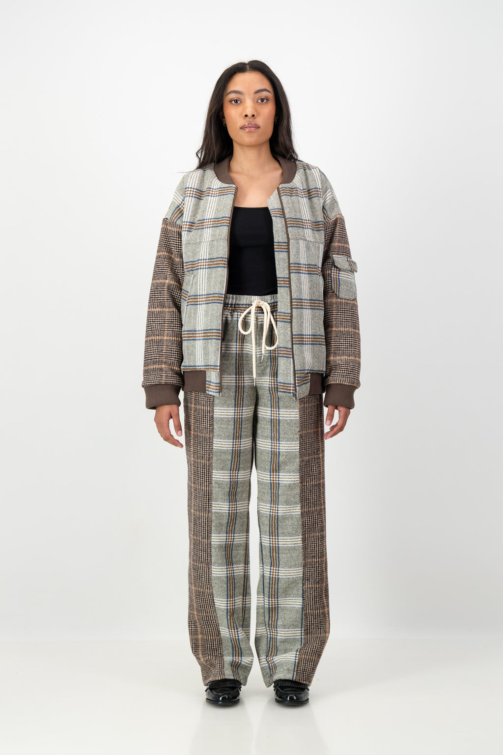PANELED BOMBER JACKET