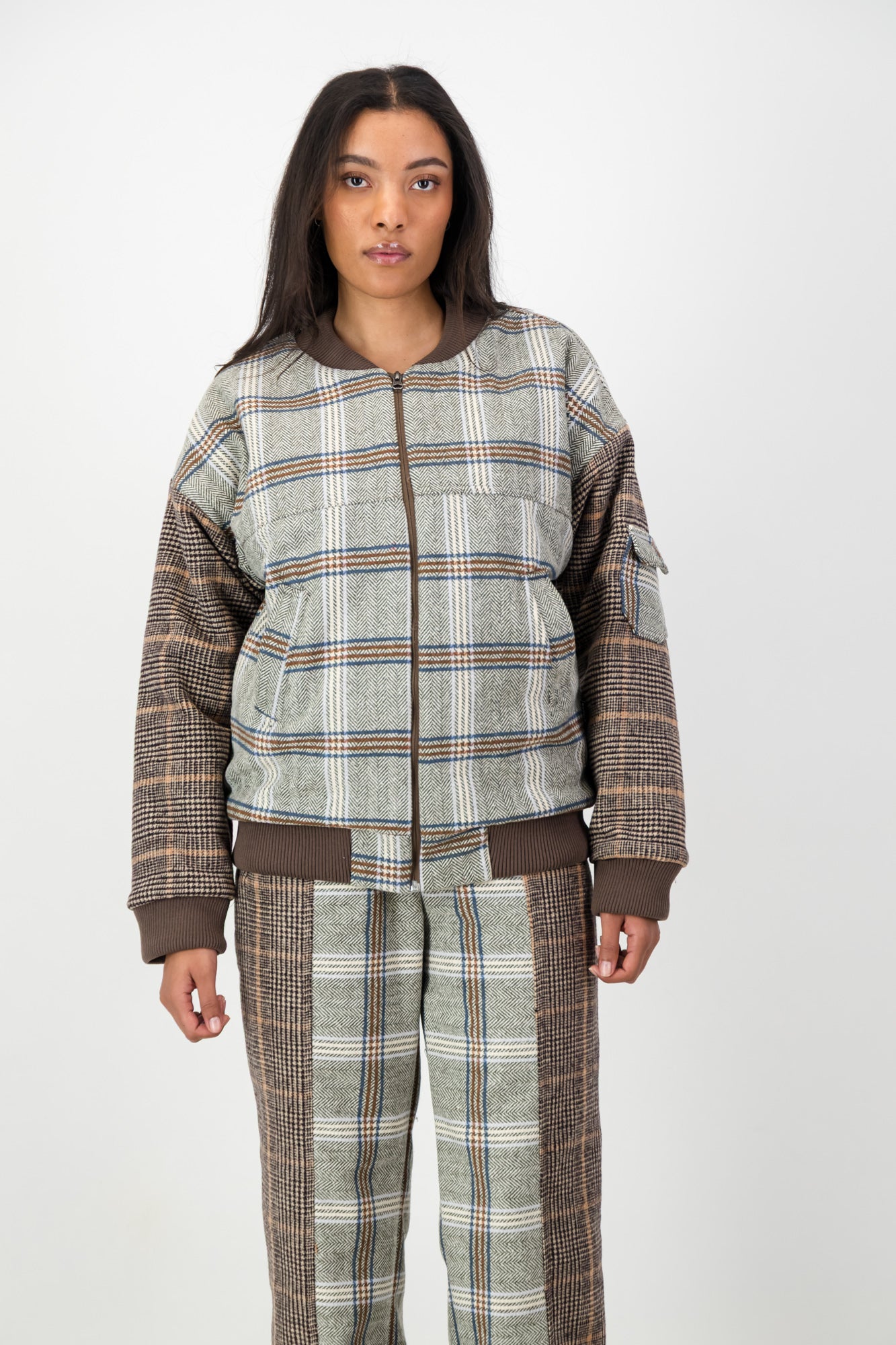 PANELED BOMBER JACKET