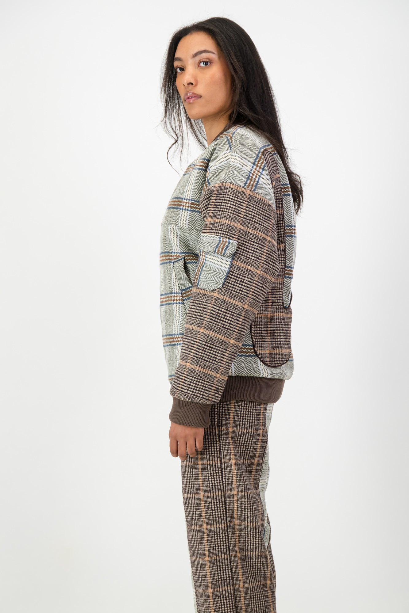 PANELED BOMBER JACKET