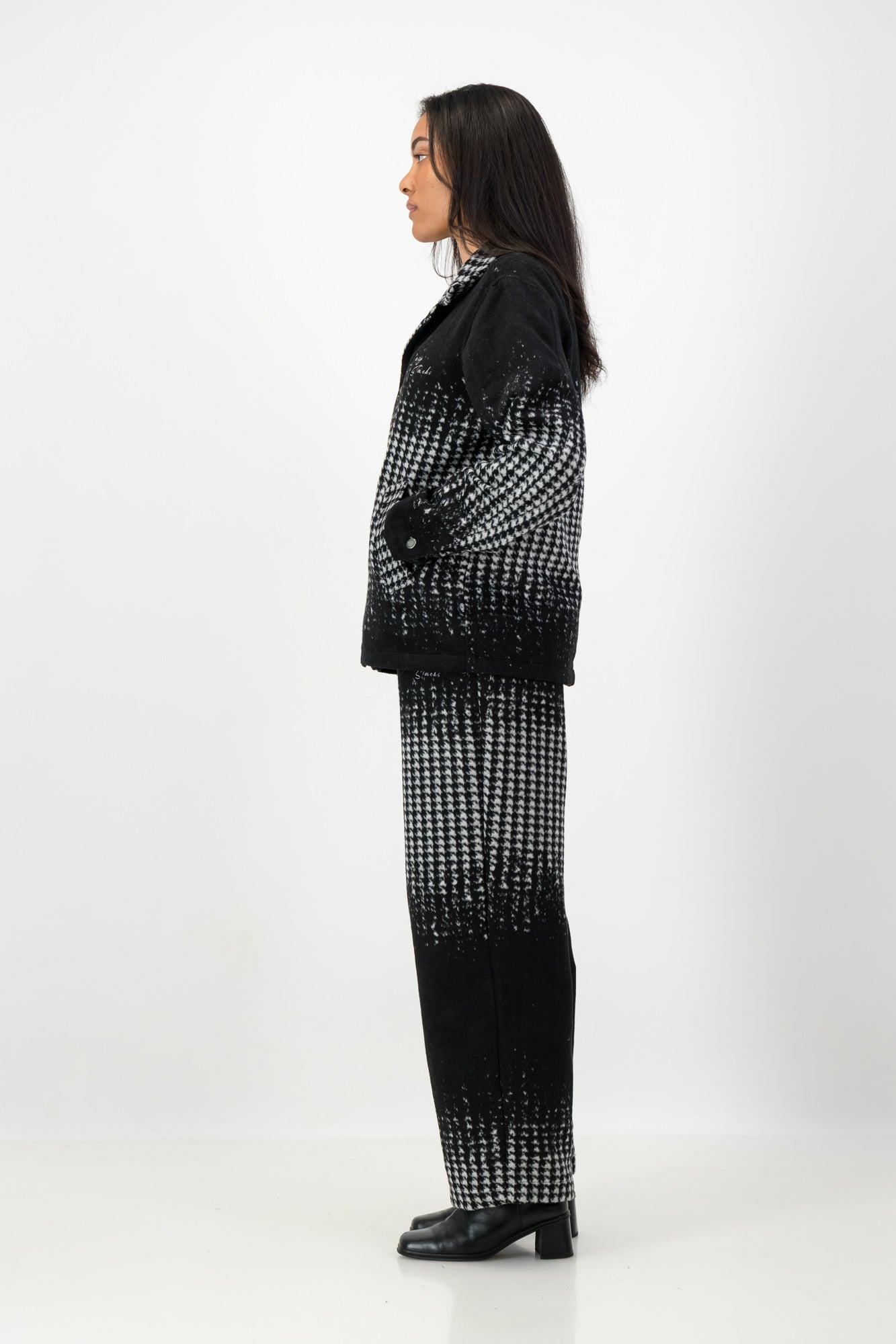 HOUNDSTOOTH PRINT PANTS