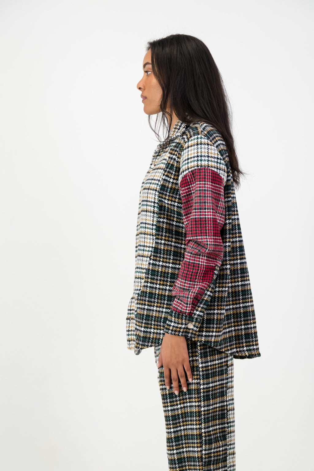 CURVE PANELED SHIRT JACKET