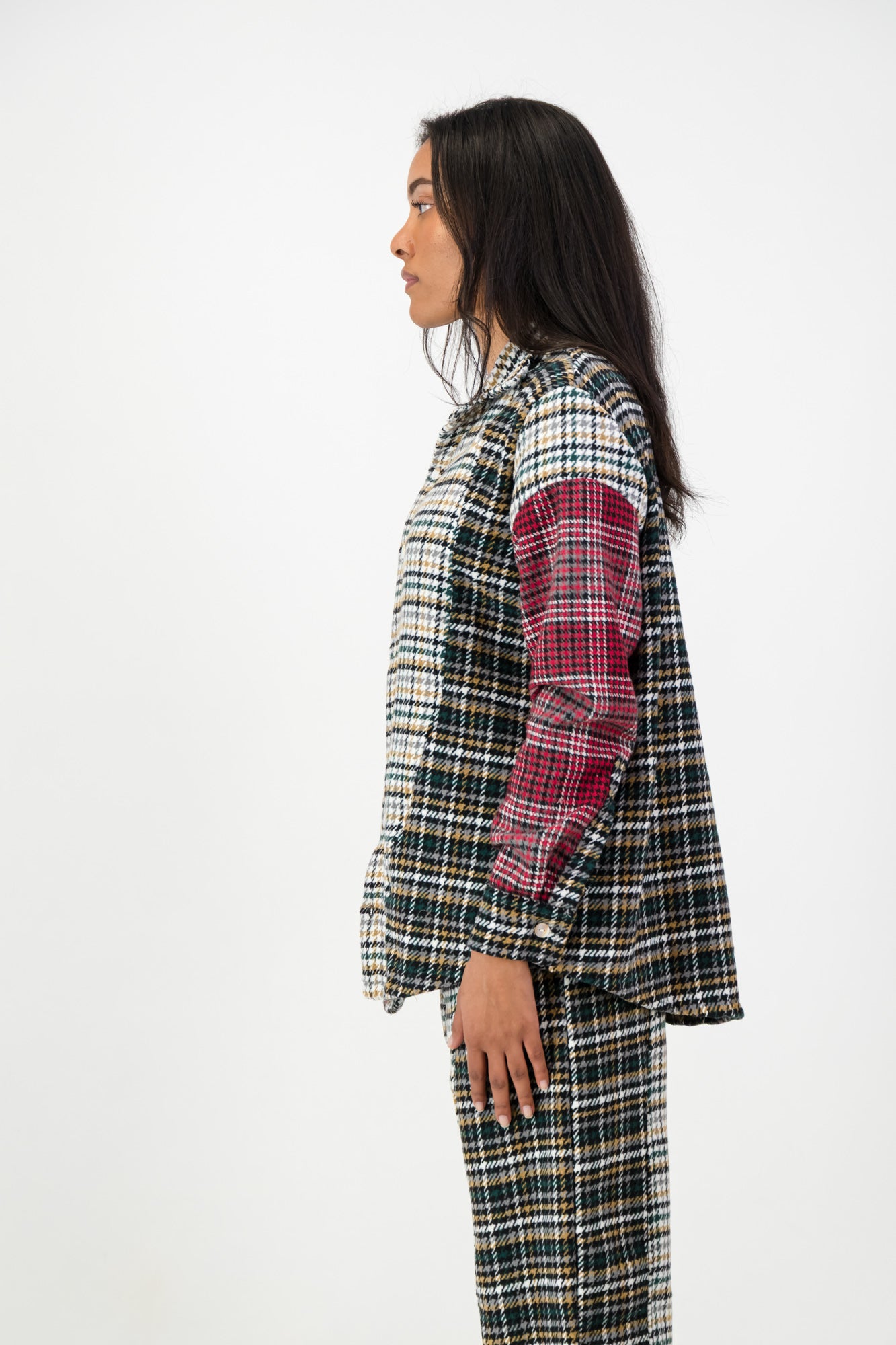 CURVE PANELED SHIRT JACKET