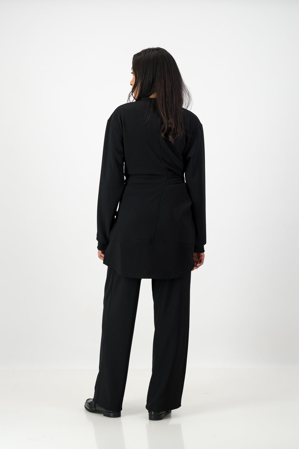 KNOTTED LONG SLEEVE T-SHIRT BLACK