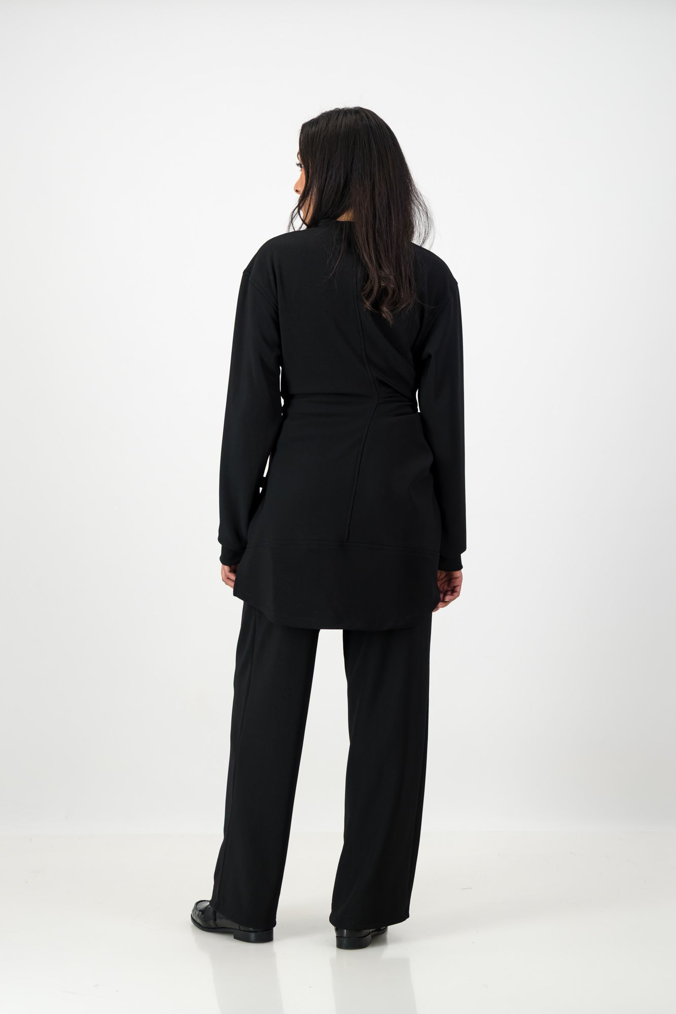 KNOTTED LONG SLEEVE T-SHIRT BLACK